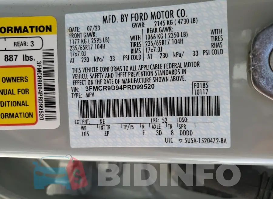 3FMCR9D94PRD99520 Photo# 13