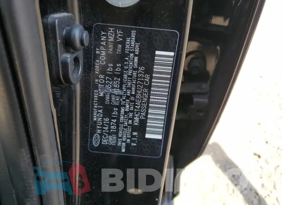 KMHCT4AE8HU271376 Photo# 13