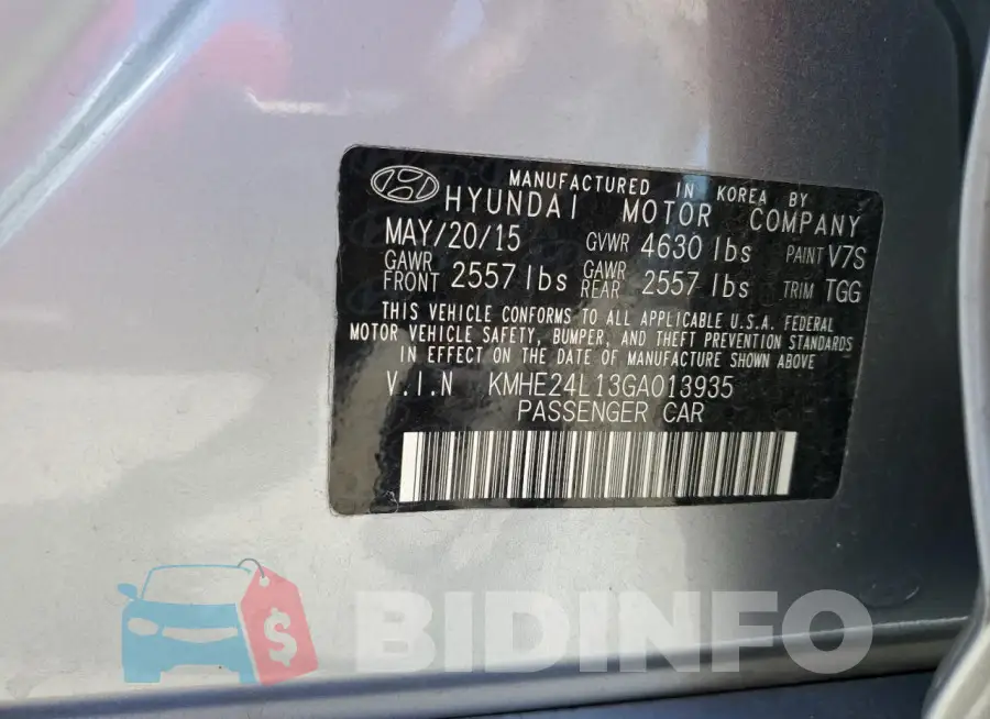 KMHE24L13GA013935 Photo# 12
