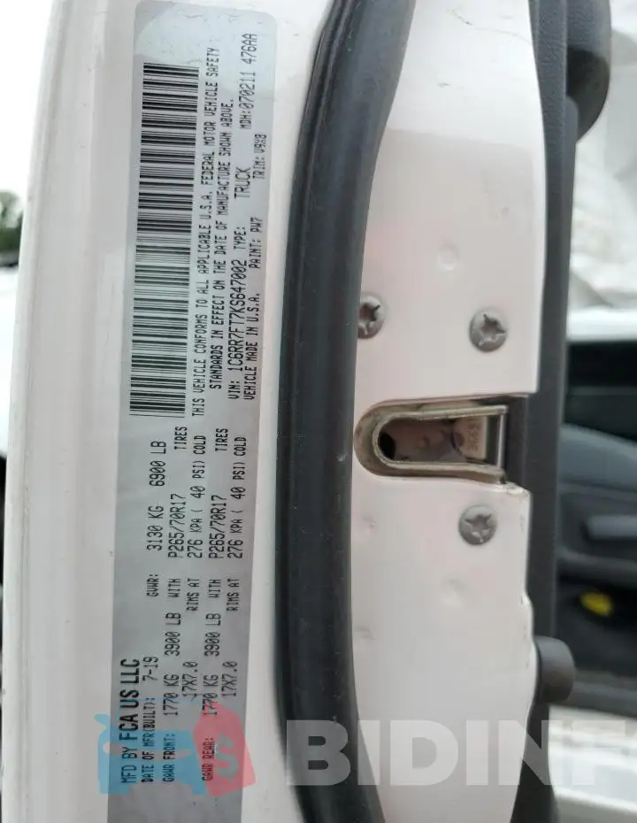 1C6RR7FT7KS647002 Photo# 13