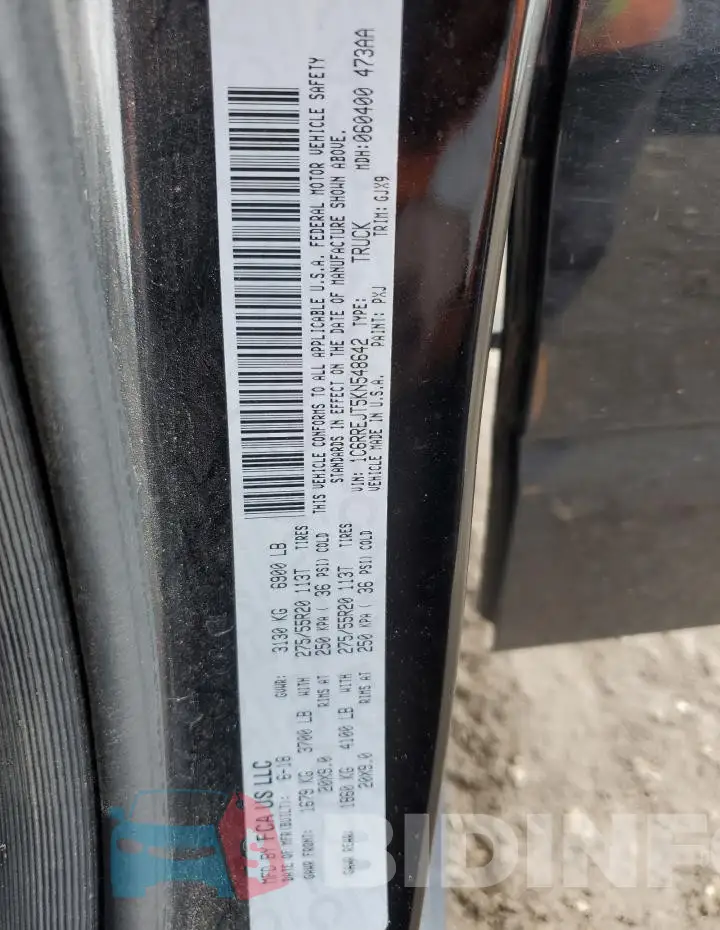 1C6RREJT5KN548642 Photo# 12