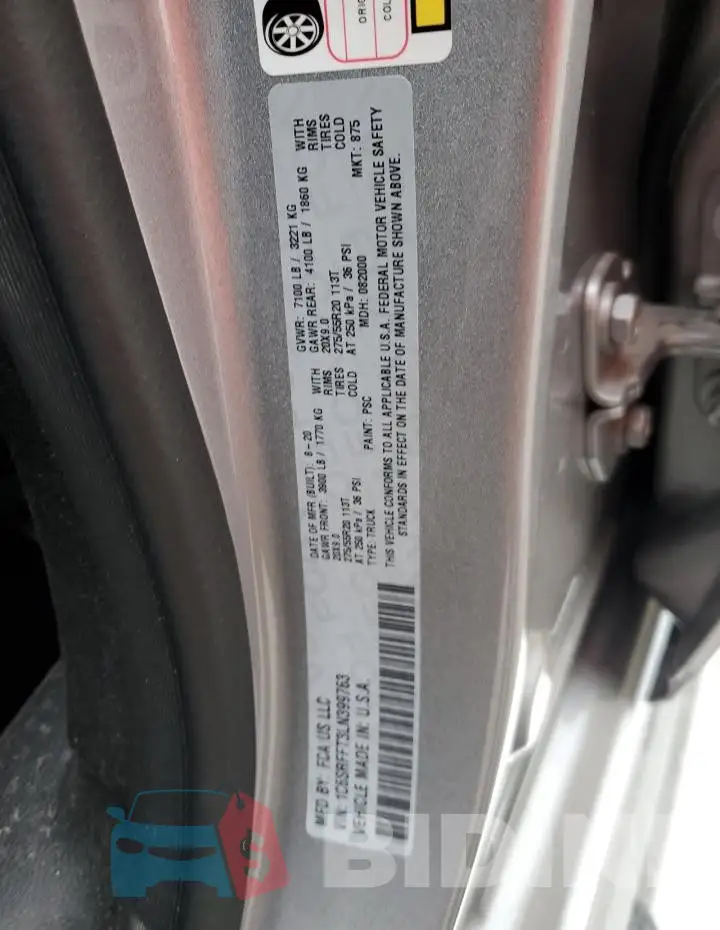 1C6SRFFT3LN399763 Photo# 12