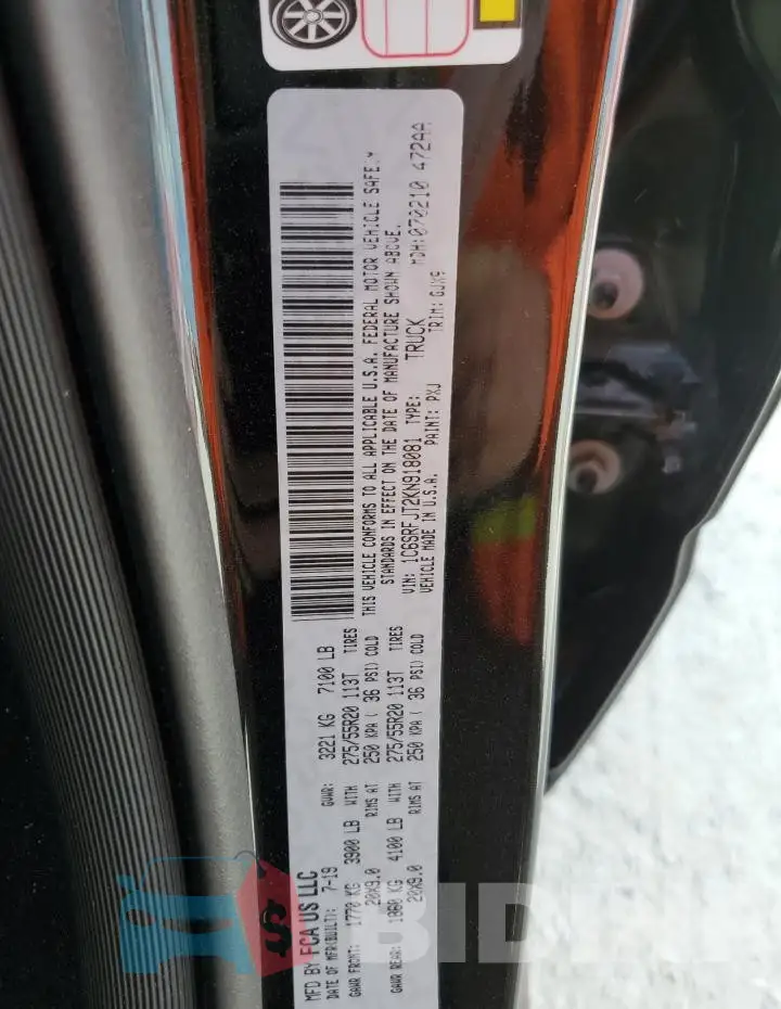 1C6SRFJT2KN918081 Photo# 13