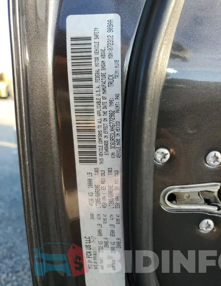 3C6UR5DLXHG772982 Photo# 13