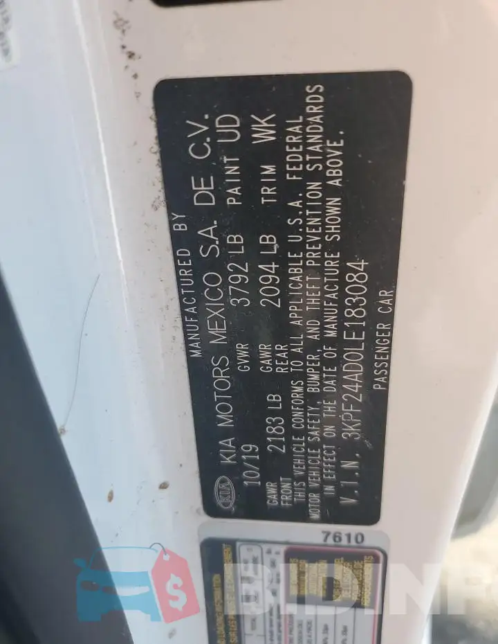 3KPF24AD0LE183084 Photo# 12