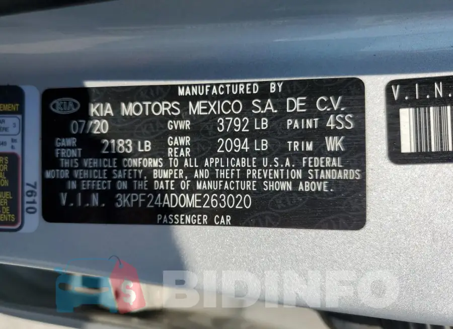 3KPF24AD0ME263020 Photo# 12