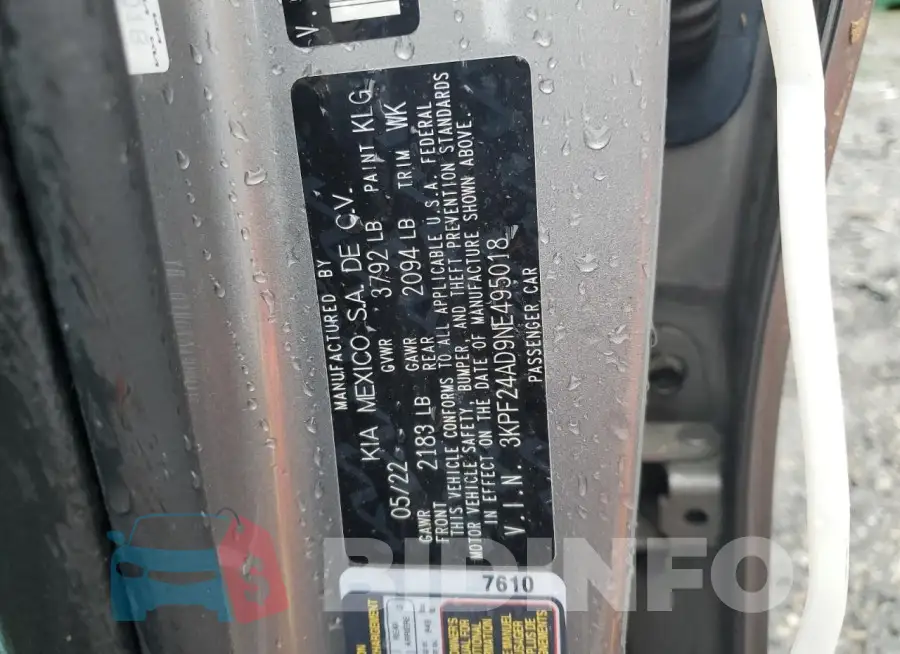 3KPF24AD9NE495018 Photo# 12
