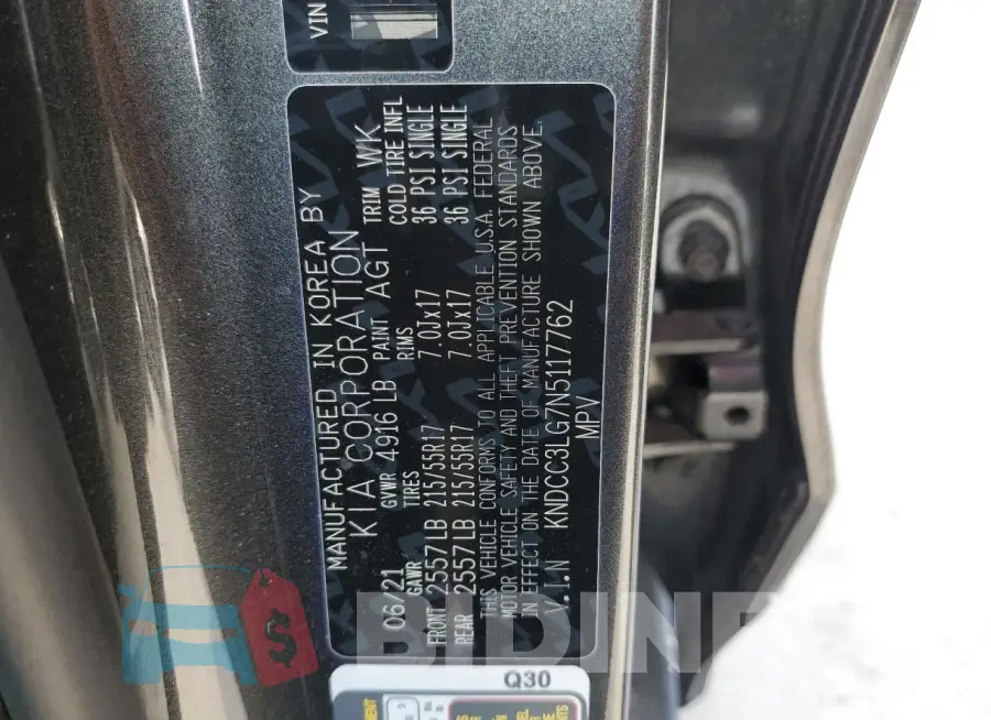KNDCC3LG7N5117762 Photo# 13