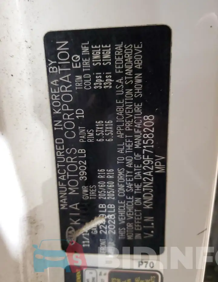 KNDJN2A29F7158208 Photo# 13