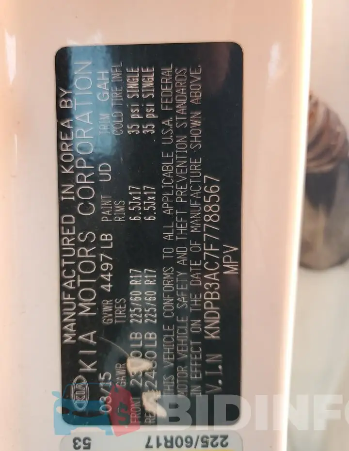 KNDPB3AC7F7788567 Photo# 13