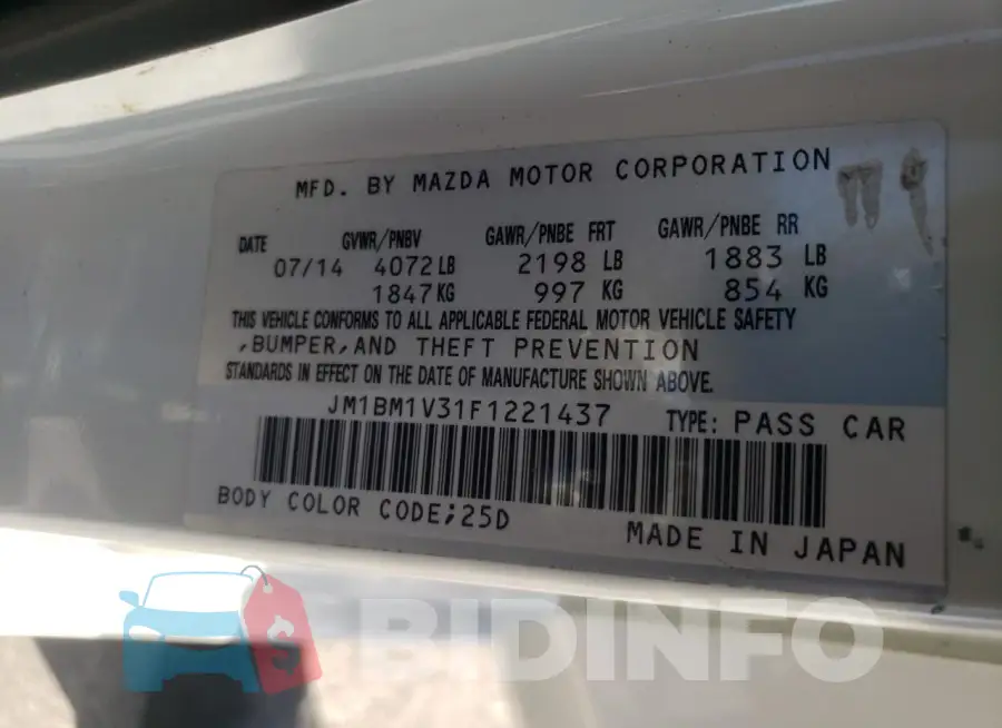 JM1BM1V31F1221437 Photo# 12