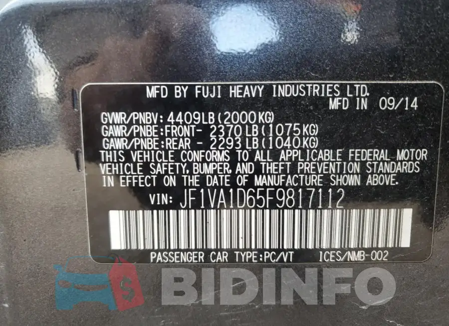 JF1VA1D65F9817112 Photo# 12