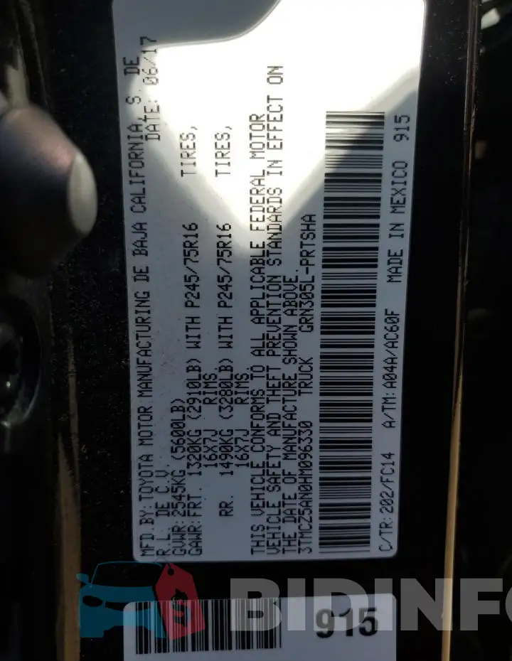 3TMCZ5AN0HM096330 Photo# 12