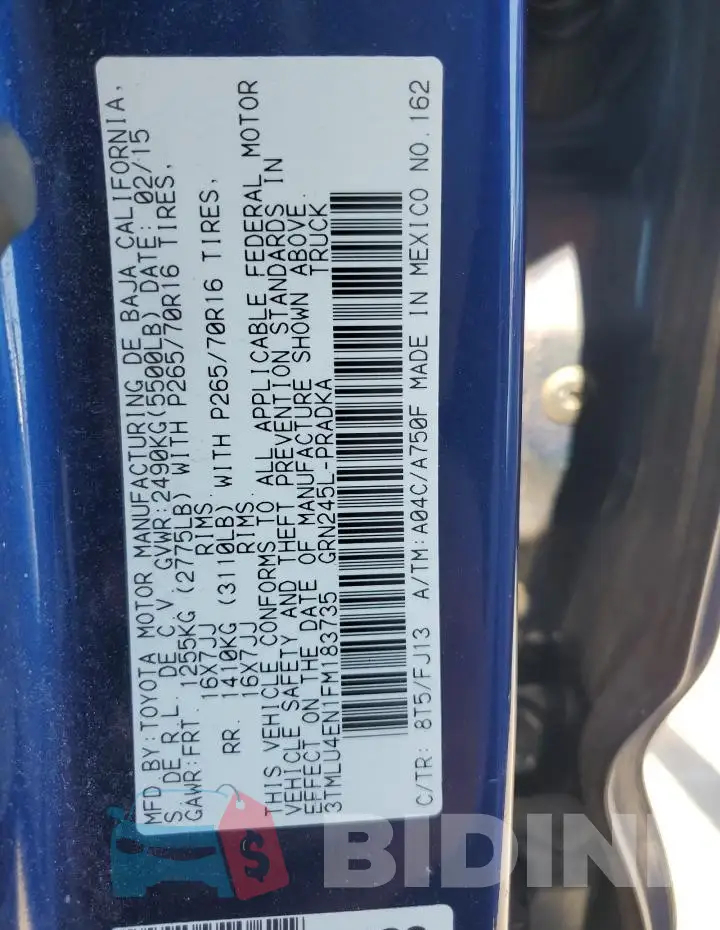 3TMLU4EN1FM183735 Photo# 12