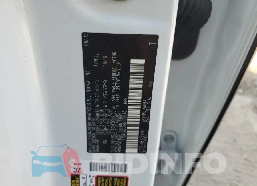 5TDACAB52RS002448 Photo# 12