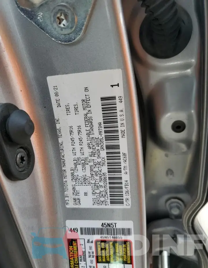 5TFCZ5AN1MX280695 Photo# 12