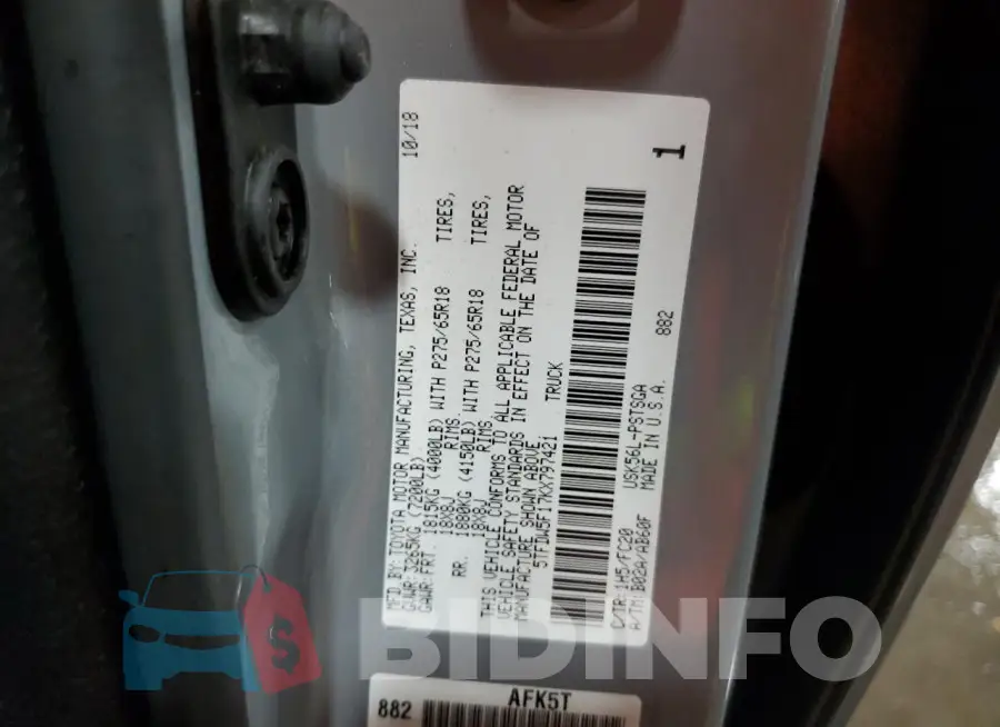 5TFDW5F17KX797421 Photo# 13