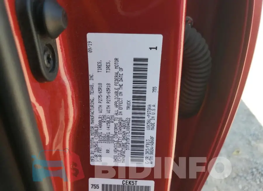 5TFDY5F17LX884022 Photo# 13