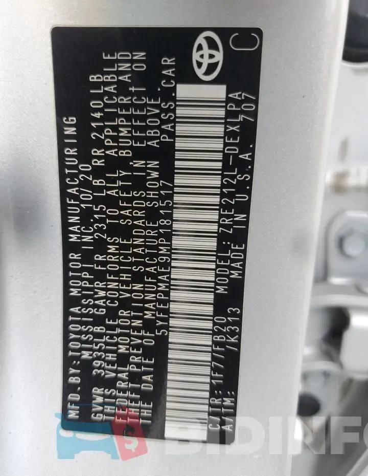 5YFEPMAE9MP181517 Photo# 13