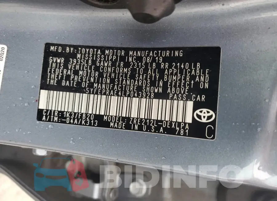 5YFEPRAE4LP043928 Photo# 13