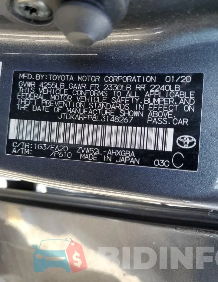 JTDKARFP8L3148267 Photo# 12