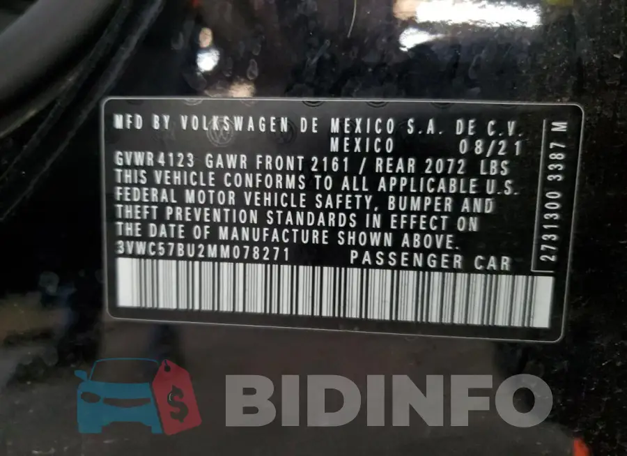 3VWC57BU2MM078271 Photo# 12
