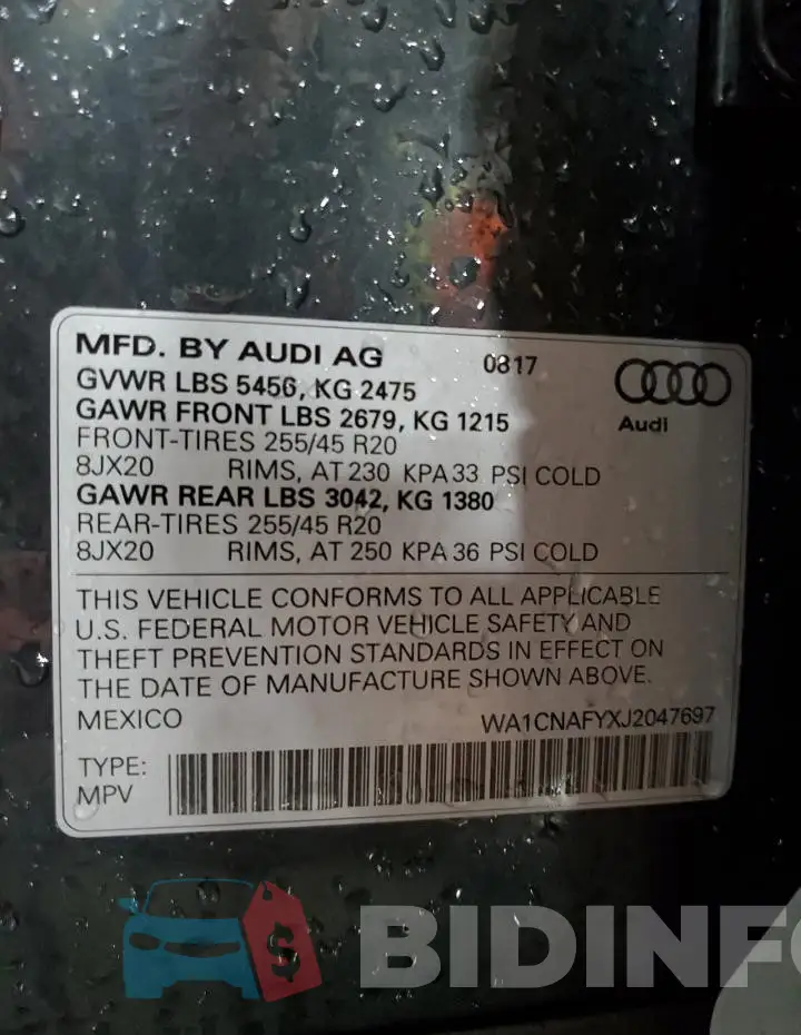 WA1CNAFYXJ2047697 Photo# 14