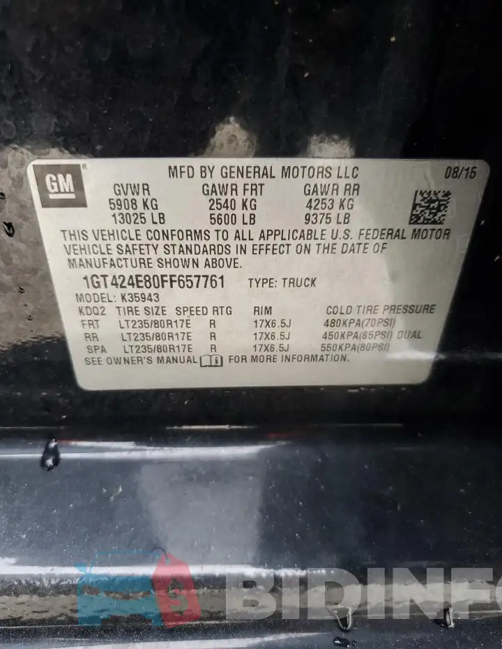 1GT424E80FF657761 Photo# 13