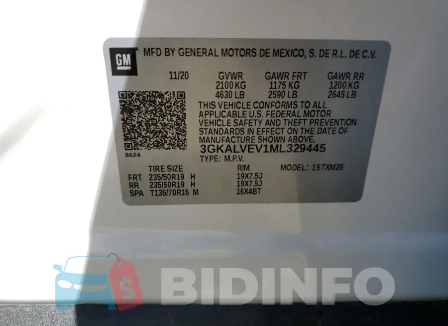 3GKALVEV1ML329445 Photo# 13