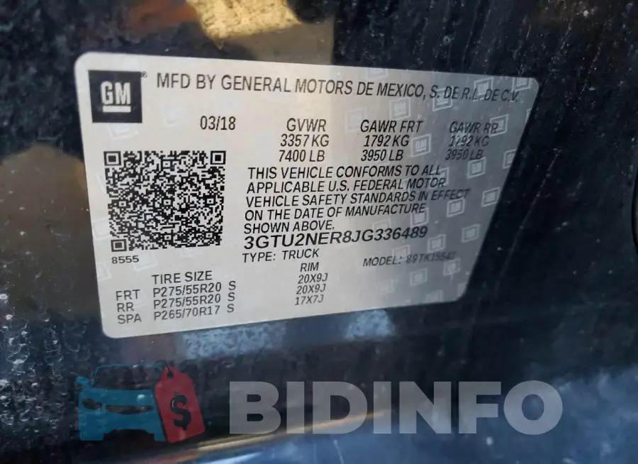 3GTU2NER8JG336489 Photo# 12