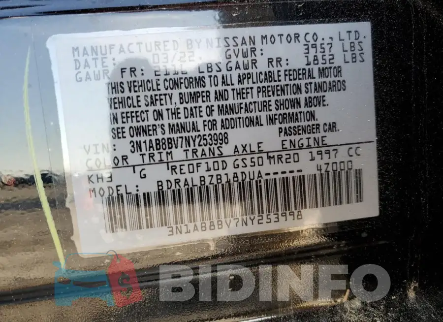 3N1AB8BV7NY253998 Photo# 12
