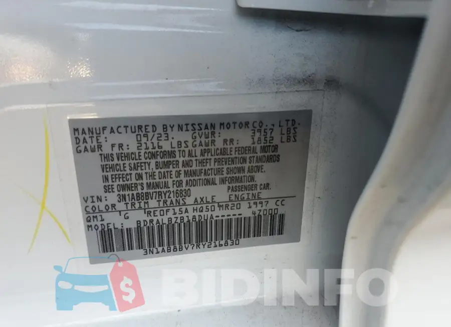 3N1AB8BV7RY216830 Photo# 12