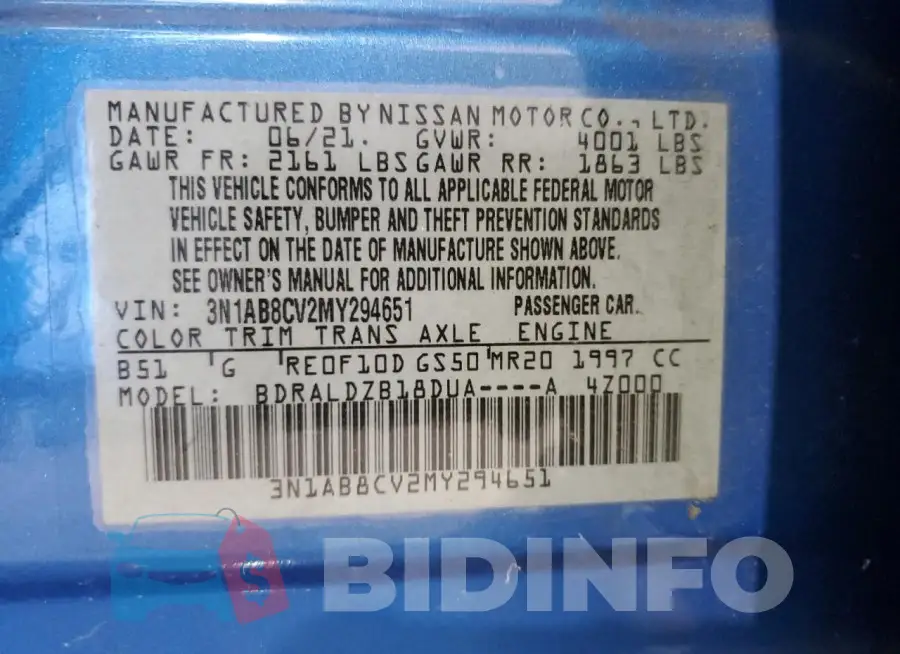3N1AB8CV2MY294651 Photo# 12