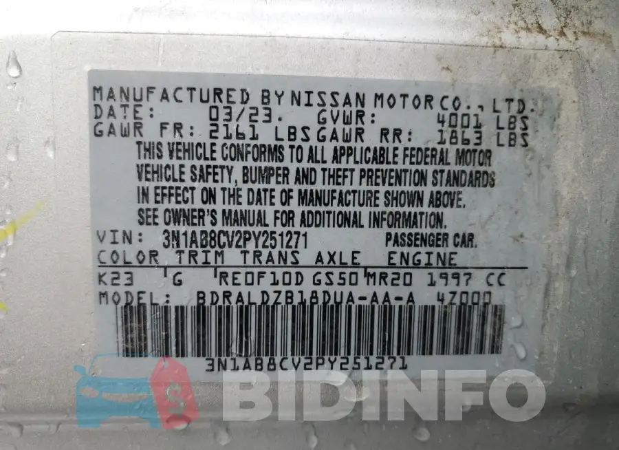 3N1AB8CV2PY251271 Photo# 13