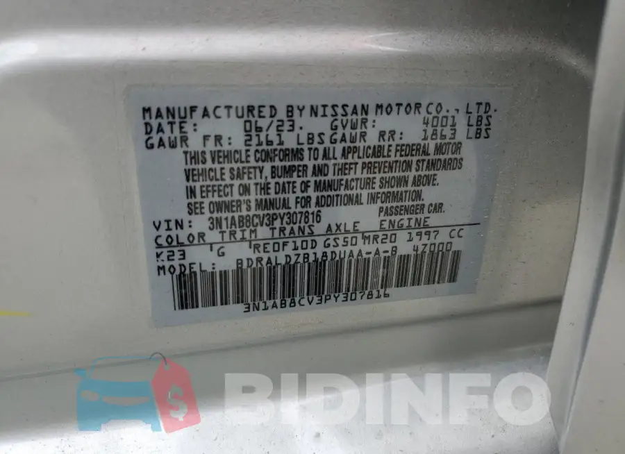 3N1AB8CV3PY307816 Photo# 12