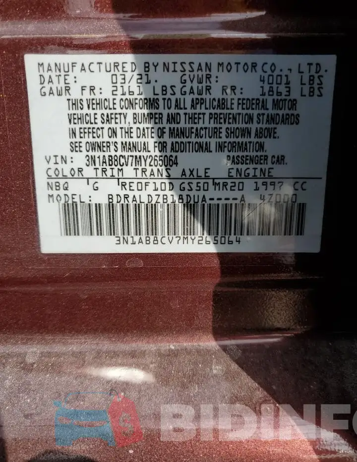 3N1AB8CV7MY265064 Photo# 12