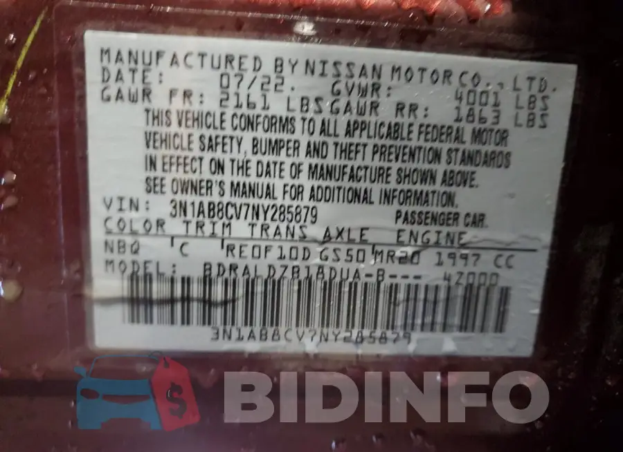 3N1AB8CV7NY285879 Photo# 12