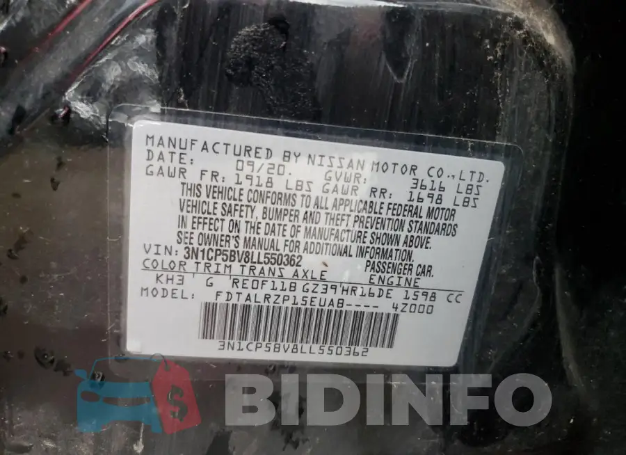3N1CP5BV8LL550362 Photo# 13