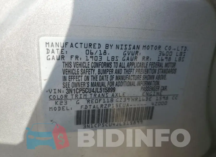 3N1CP5CU4JL515899 Photo# 14