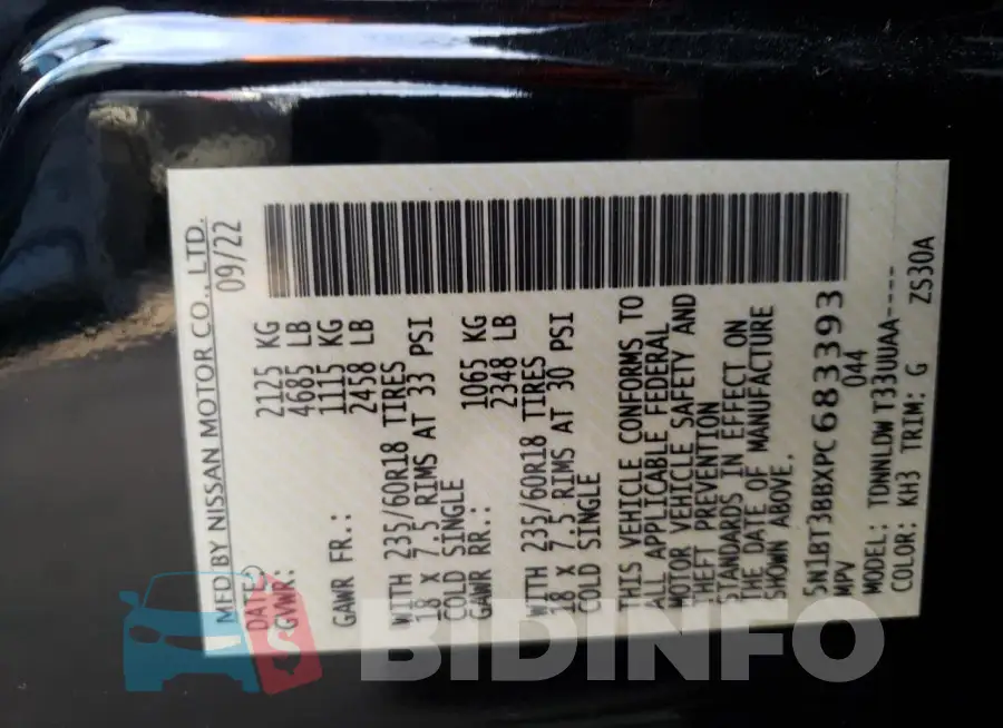 5N1BT3BBXPC683393 Photo# 13