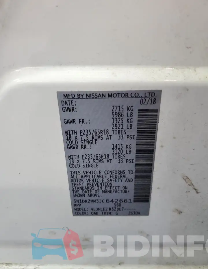 5N1DR2MM3JC642661 Photo# 14