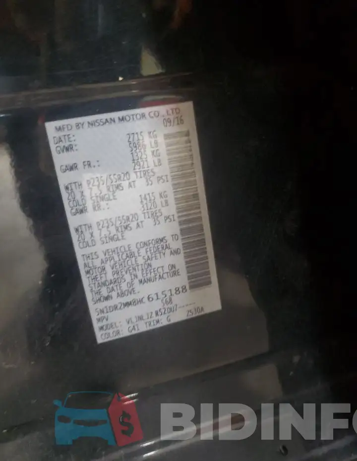 5N1DR2MM8HC615188 Photo# 14