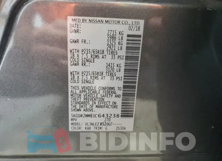 5N1DR2MM8JC643238 Photo# 13