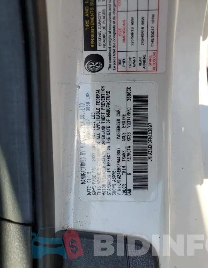 JN1AZ4EH0FM443897 Photo# 12