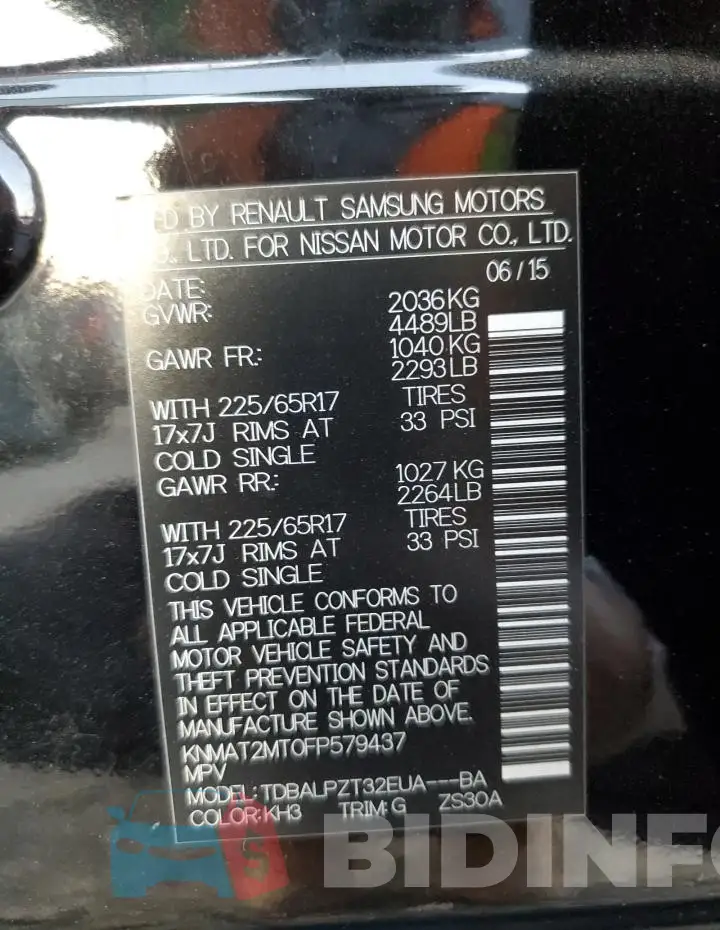 KNMAT2MT0FP579437 Photo# 12