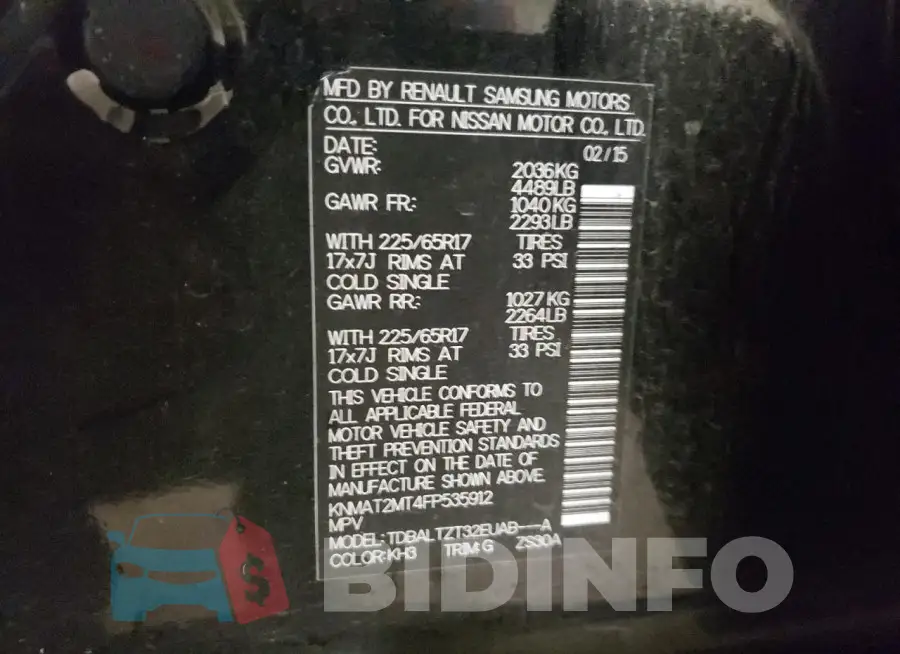 KNMAT2MT4FP535912 Photo# 13