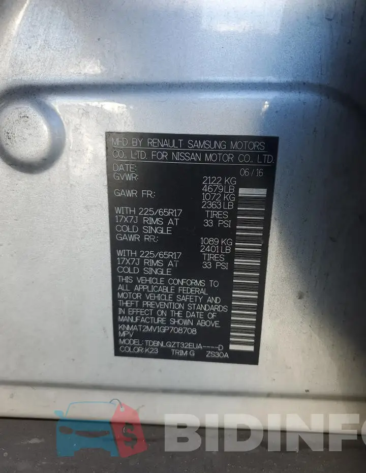 KNMAT2MV1GP708708 Photo# 13