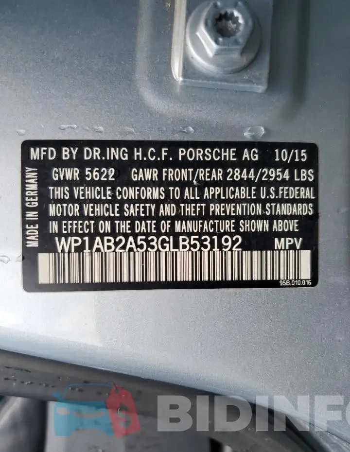 WP1AB2A53GLB53192 Photo# 13