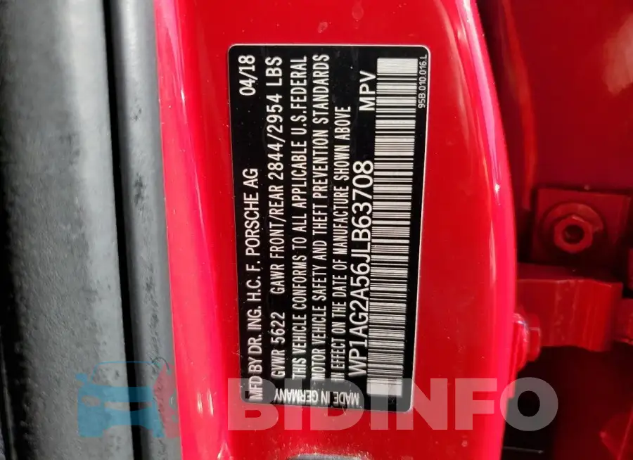 WP1AG2A56JLB63708 Photo# 12
