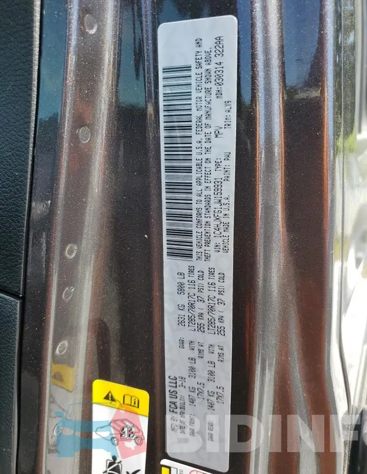 1C4HJXFG1JW159931 Photo# 13